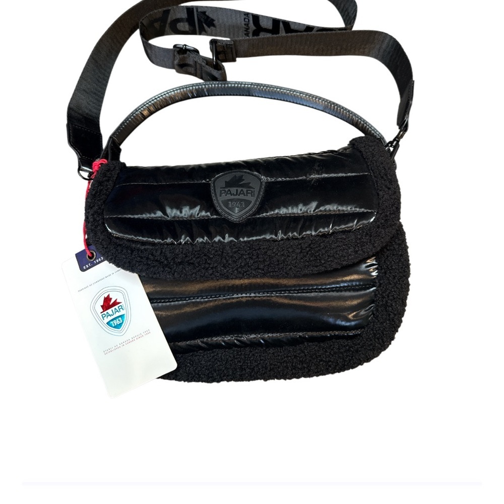 Pajar Glossy Black Shoulder Bag - Picture 6 of 8
